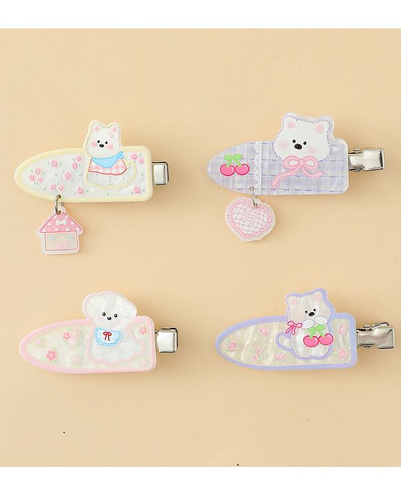 Babyhug Hair Alligator Clips Pack of 4 Free Size - Multicolor