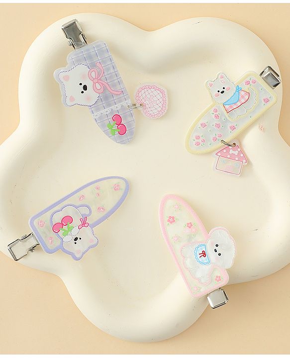 Babyhug Hair Alligator Clips Pack of 4 Free Size - Multicolor