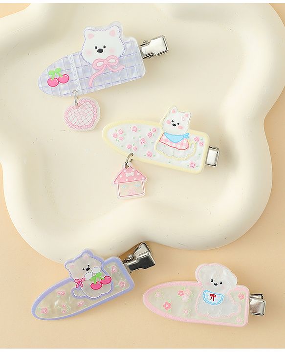 Babyhug Hair Alligator Clips Pack of 4 Free Size - Multicolor