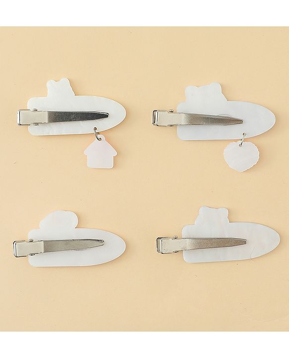 Babyhug Hair Alligator Clips Pack of 4 Free Size - Multicolor