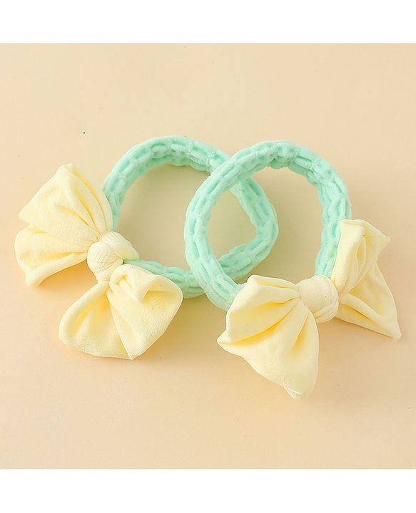 Babyhug Free Size Rubber Bands with Bow Applique Pack of 6 - Multicolor