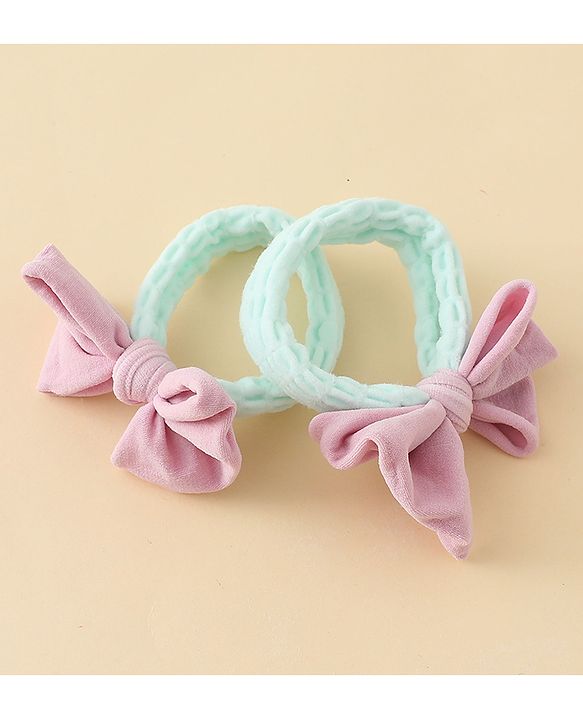 Babyhug Free Size Rubber Bands with Bow Applique Pack of 6 - Multicolor