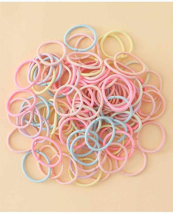 Babyhug Free Size Hair Rubber Bands Pack of 100 - Multicolor