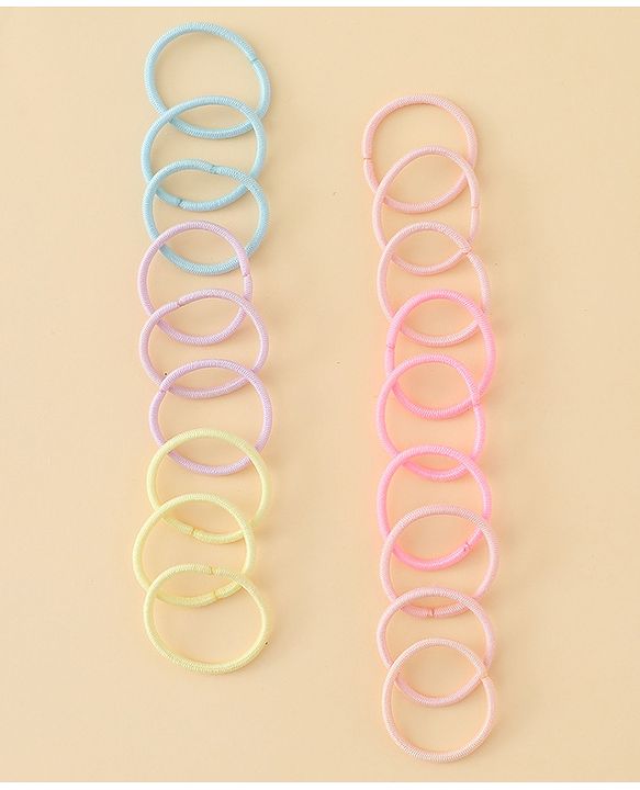 Babyhug Free Size Hair Rubber Bands Pack of 100 - Multicolor