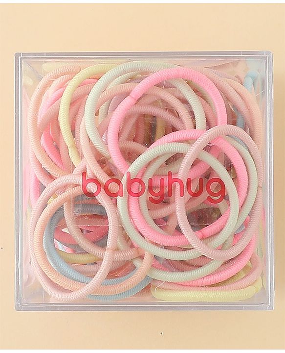 Babyhug Free Size Hair Rubber Bands Pack of 100 - Multicolor