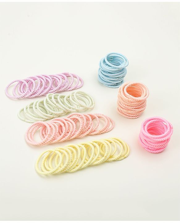 Babyhug Free Size Hair Rubber Bands Pack of 100 - Multicolor