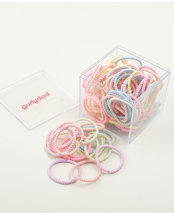 Babyhug Free Size Hair Rubber Bands Pack of 100 - Multicolor