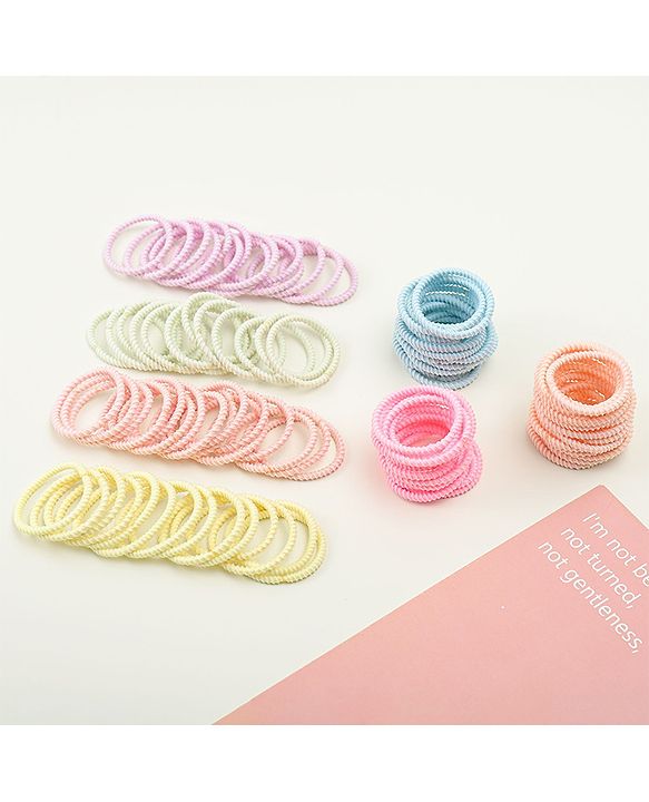 Babyhug Free Size Hair Rubber Bands Pack of 100 - Multicolor