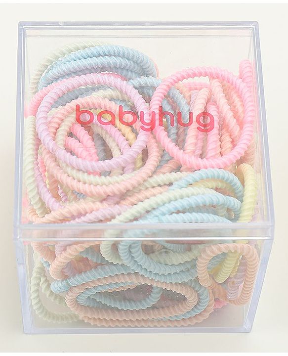 Babyhug Free Size Hair Rubber Bands Pack of 100 - Multicolor