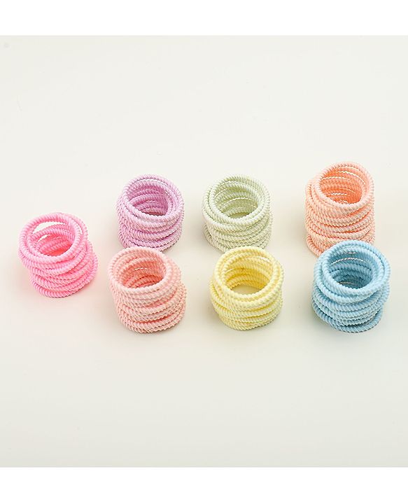 Babyhug Free Size Hair Rubber Bands Pack of 100 - Multicolor