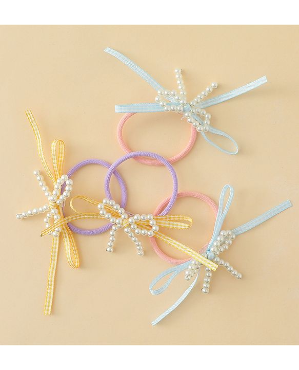 Babyhug Bow Applique Hairbands Pack of 4 - Pink & Purple