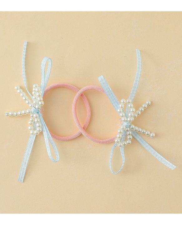 Babyhug Bow Applique Hairbands Pack of 4 - Pink & Purple