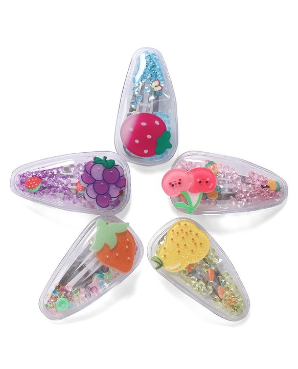 Babyhug  Free Size  Snap Clips with Applique Pack of 5  -  Multicolor