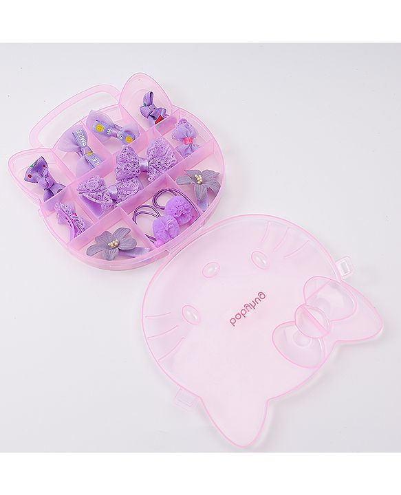 Babyhug Hair Accessories Combo Sets   With Floral Applique Free Size Pack of 6 - Purple