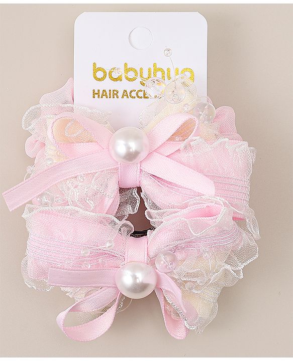 Babyhug Bow Rubber Bands Pack of 2 - Pink