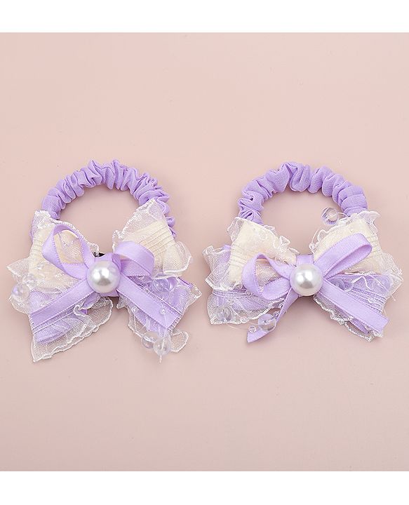 Babyhug Bow Rubber Bands Pack of 2 - Pink