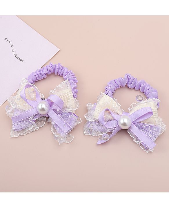 Babyhug Bow Rubber Bands Pack of 2 - Pink