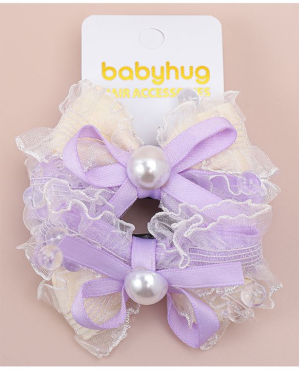 Babyhug Bow Rubber Bands Pack of 2 - Pink