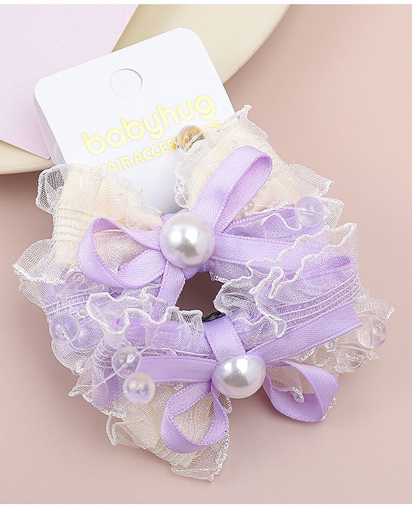 Babyhug Bow Rubber Bands Pack of 2 - Pink