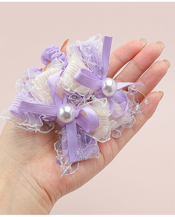 Babyhug Bow Rubber Bands Pack of 2 - Pink