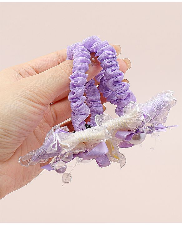 Babyhug Bow Rubber Bands Pack of 2 - Pink