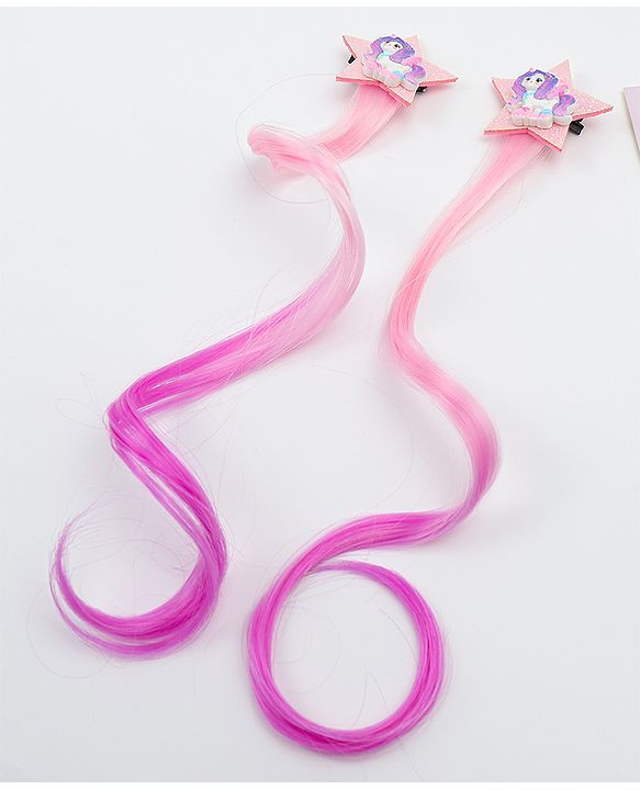 Babyhug Star Applique Hair Clip Extension Pack of 2 - Purple