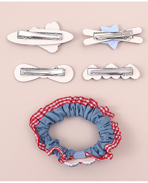 Babyhug Hair Pins And Clips With Butterfly Applique  Free Size Pack of 5 Multicolor