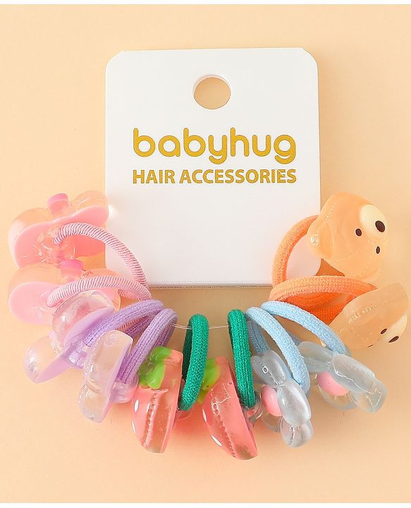 Babyhug Hair Rubber Bands Pack of 5 Free Size - Multicolor