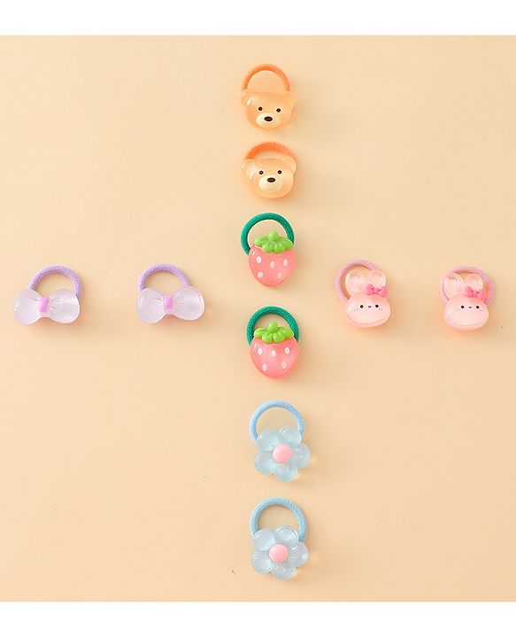 Babyhug Hair Rubber Bands Pack of 5 Free Size - Multicolor