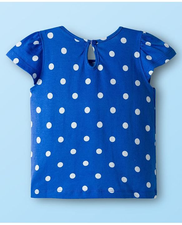 Babyhug 100% Cotton Knit Half Sleeves T-Shirts with Heart & Polka Dot Print Pack of 3 - Navy Blue Red & White