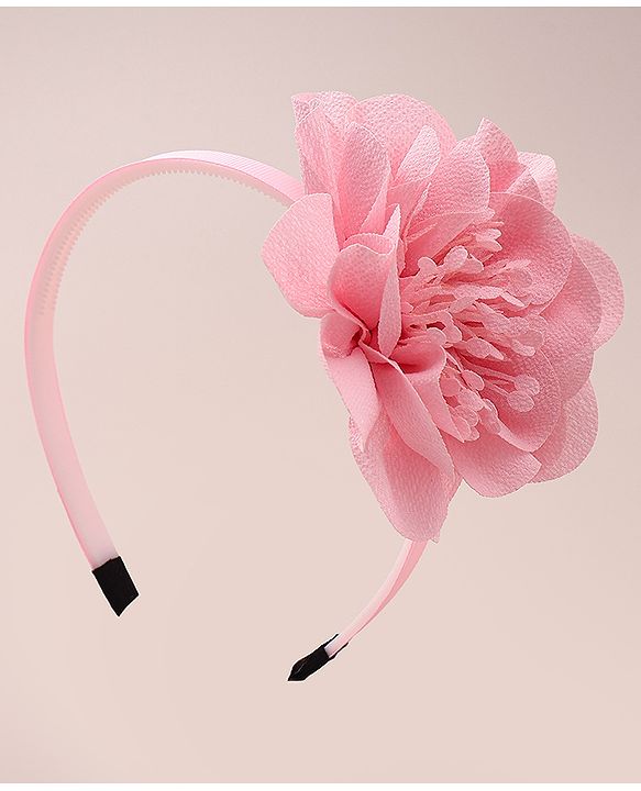 Babyhug Free Size Hair Band With Floral Applique - White