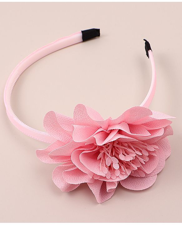 Babyhug Free Size Hair Band With Floral Applique - White
