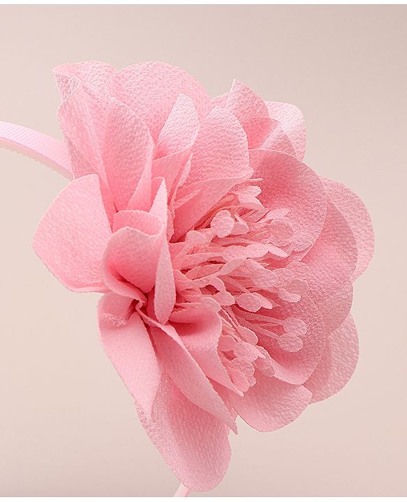 Babyhug Free Size Hair Band With Floral Applique - White