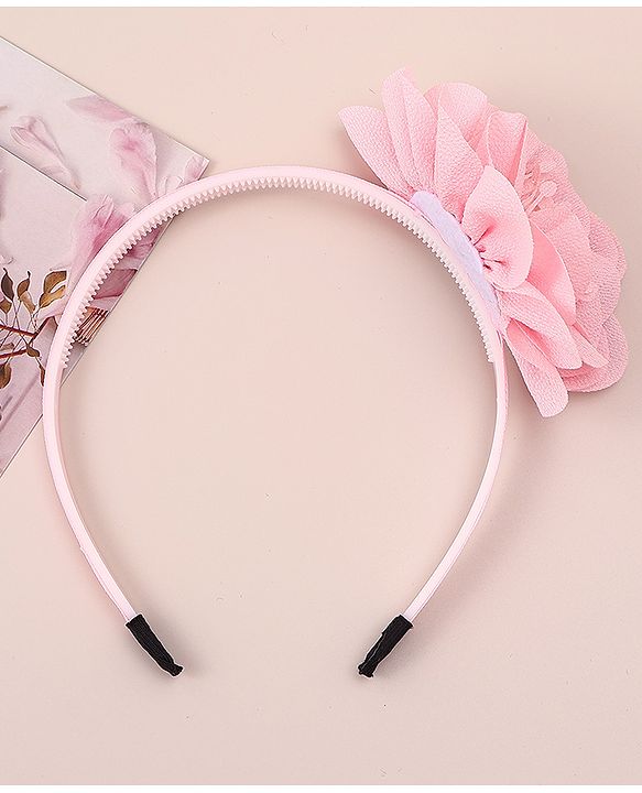 Babyhug Free Size Hair Band With Floral Applique - White