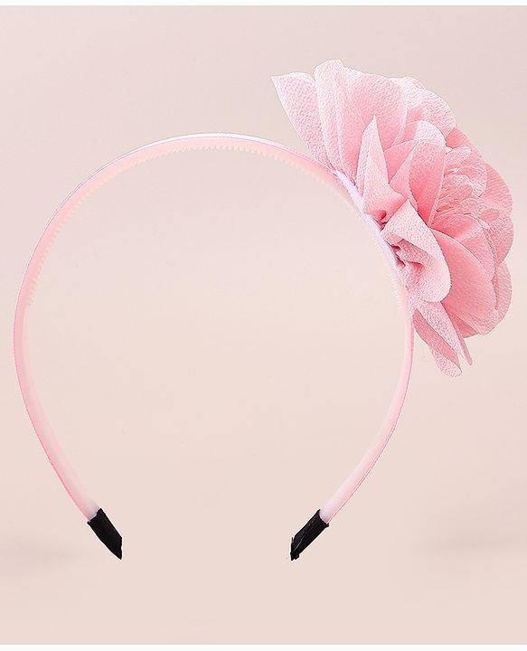 Babyhug Free Size Hair Band With Floral Applique - White