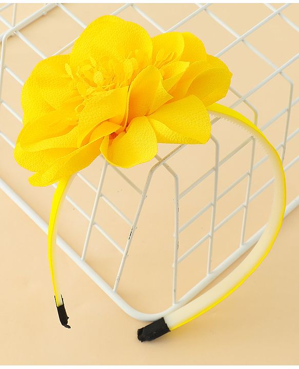 Babyhug Free Size Hair Band With Floral Applique - White