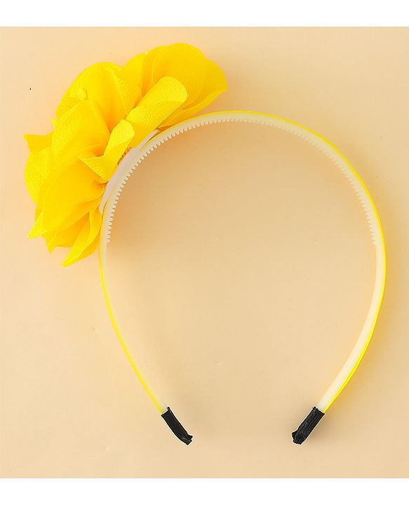 Babyhug Free Size Hair Band With Floral Applique - White