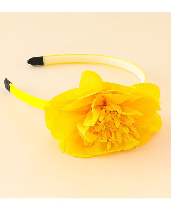 Babyhug Free Size Hair Band With Floral Applique - White