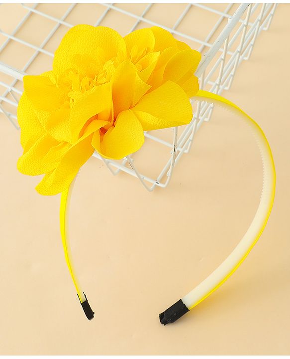 Babyhug Free Size Hair Band With Floral Applique - White
