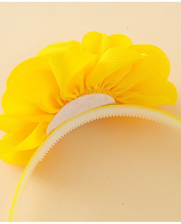 Babyhug Free Size Hair Band With Floral Applique - White