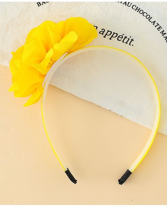 Babyhug Free Size Hair Band With Floral Applique - White