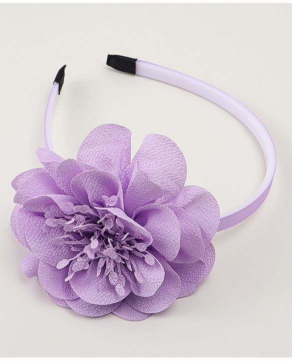 Babyhug Free Size Hair Band With Floral Applique - White