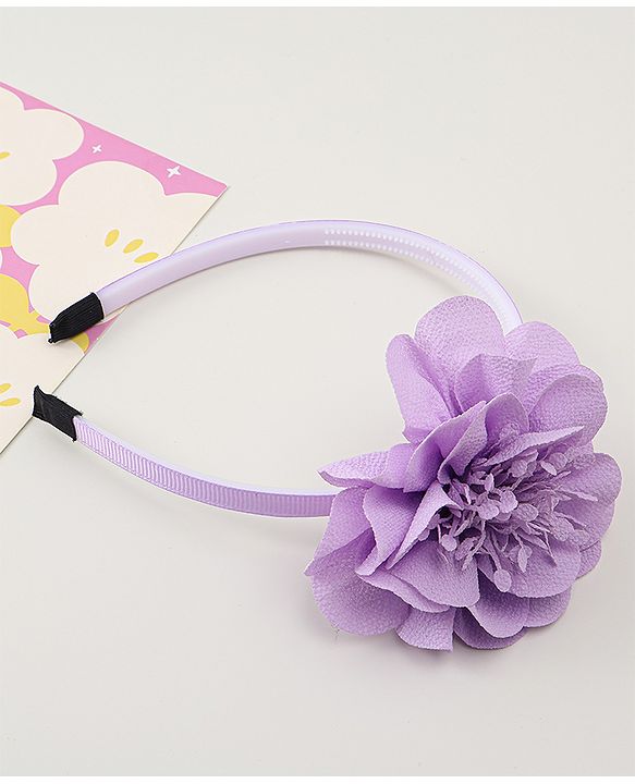 Babyhug Free Size Hair Band With Floral Applique - White