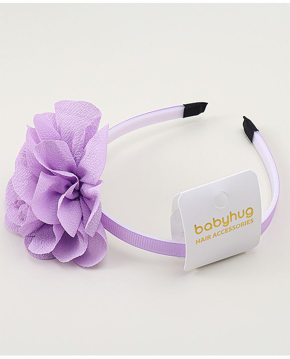 Babyhug Free Size Hair Band With Floral Applique - White