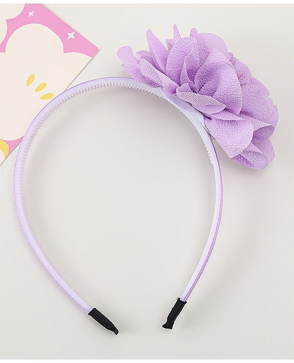 Babyhug Free Size Hair Band With Floral Applique - White