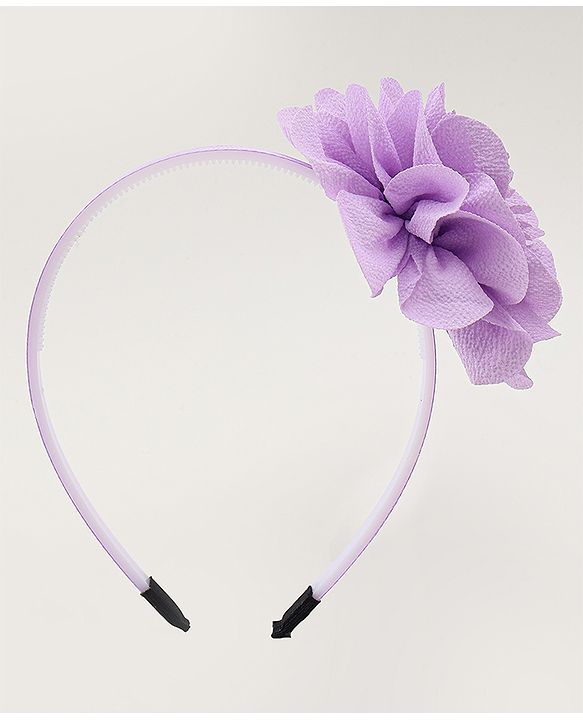 Babyhug Free Size Hair Band With Floral Applique - White