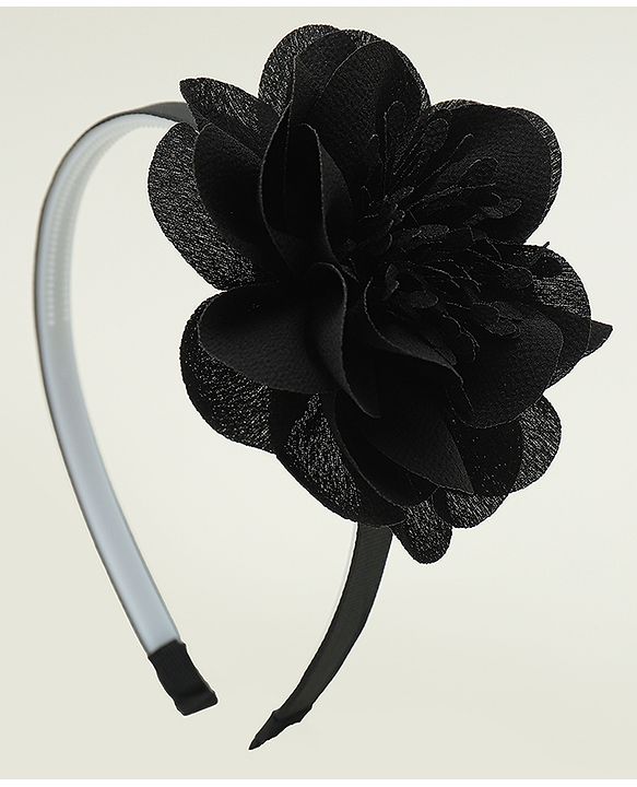 Babyhug Free Size Hair Band With Floral Applique - White