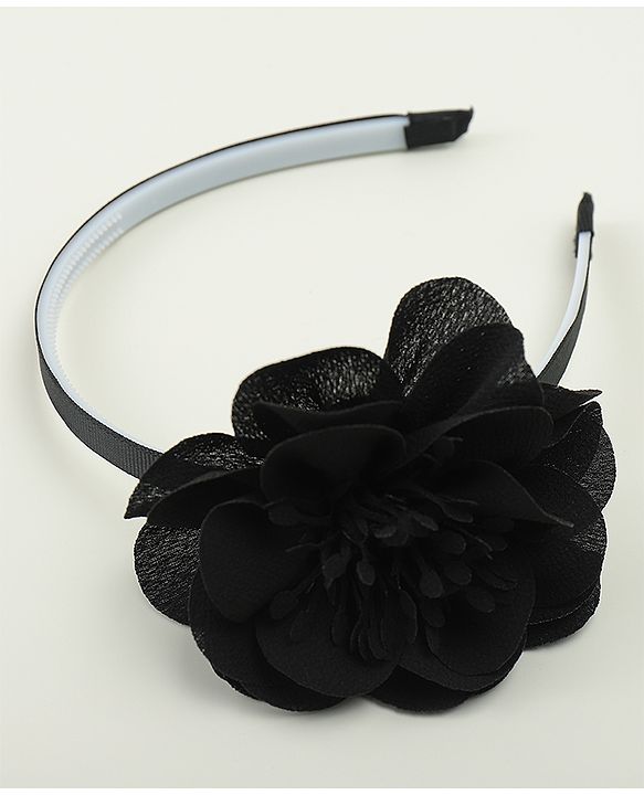 Babyhug Free Size Hair Band With Floral Applique - White