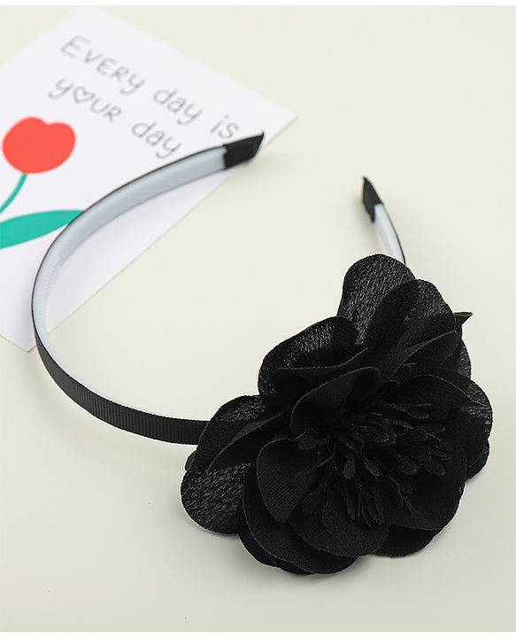 Babyhug Free Size Hair Band With Floral Applique - White