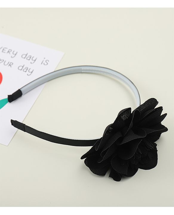 Babyhug Free Size Hair Band With Floral Applique - White